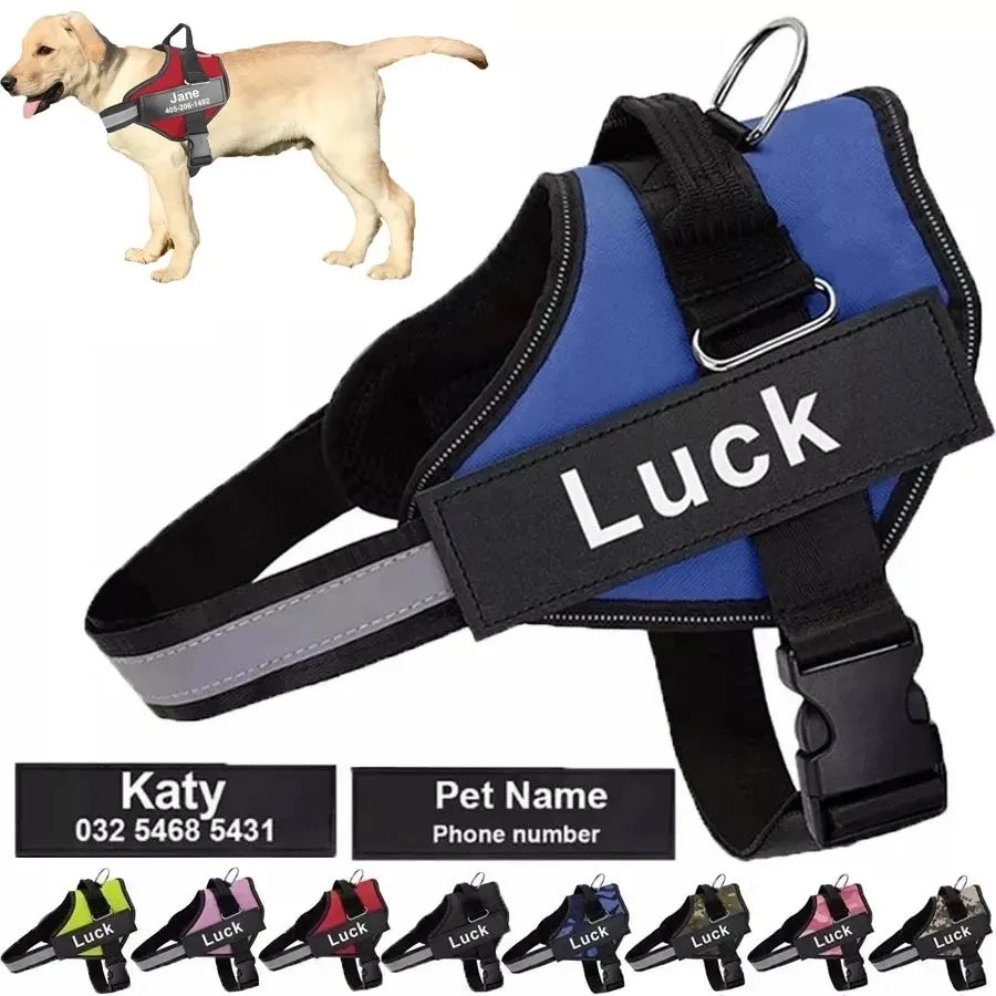 Personalized Reflective Adjustable Pet Harness