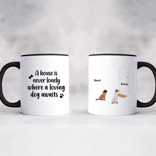 A house is never a house without a printify Accent Coffee Mug, 11oz.
