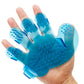 a person's hand holding a Sweetest Paw Pet Grooming Brush Glove.